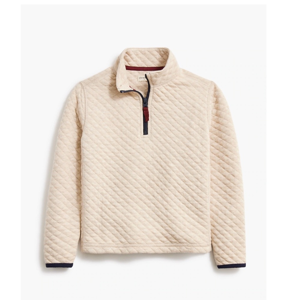 Crewcuts Beige Quilted Half-Zip Pullover